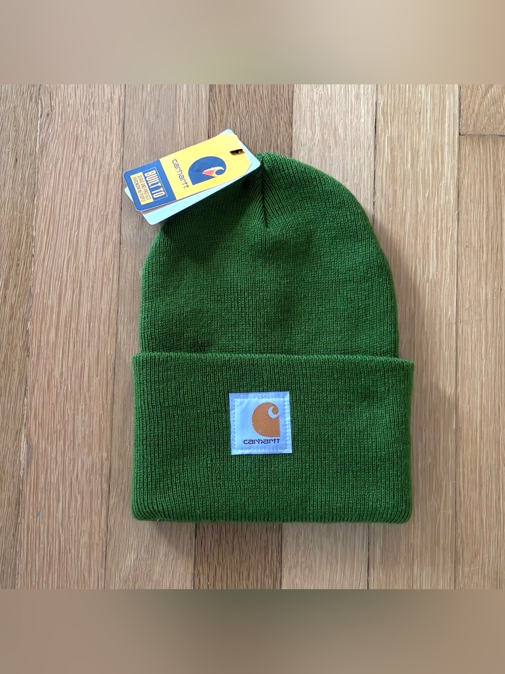 New Carhartt A18 Knit Cuffed Beanie Hat One Size Arborvitae Green G99 Rare NWT